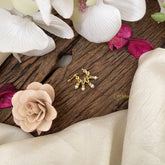 Vriksham Antique Golden Look Alike Naths/Nose pin-Pearl-Red Green & White-G17514